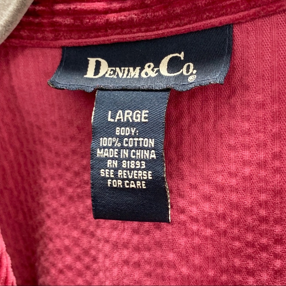 “Dark Pink Thick Wale-Corduroy Jacket” - Picture 7 of 8